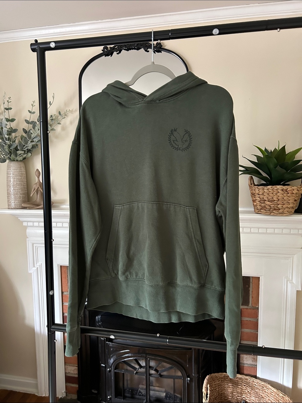 American Eagle Outfitters Olive Green Hoodie Sweatshirt